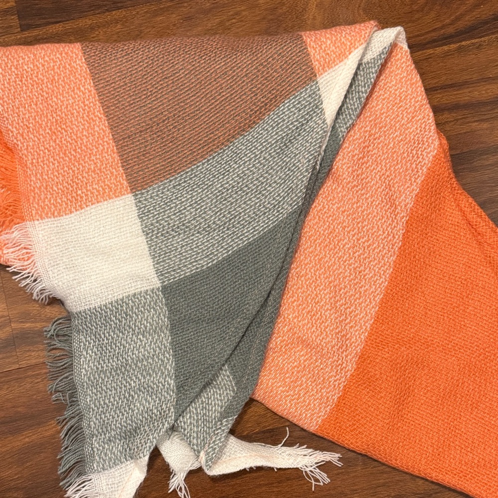 Cozy Orange and Gray scarf